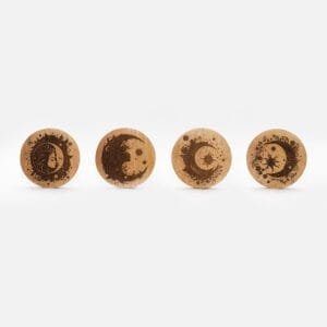 Celestial Laser Engraved Wood Coasters